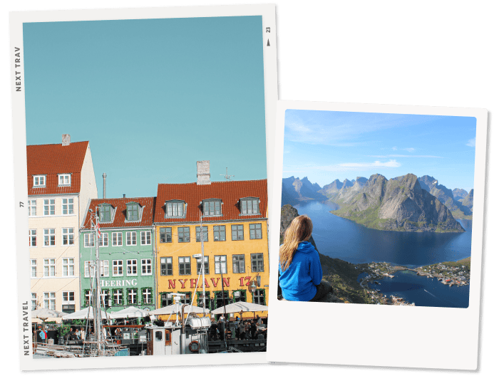 北欧の都市と田舎と違った地域の写真