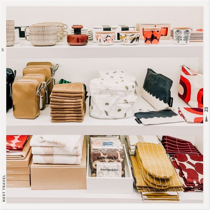 マリメッコアウトレットの店内の様子