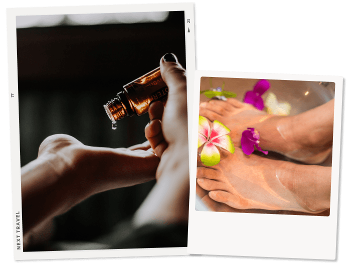 スパでリラックスしている女性