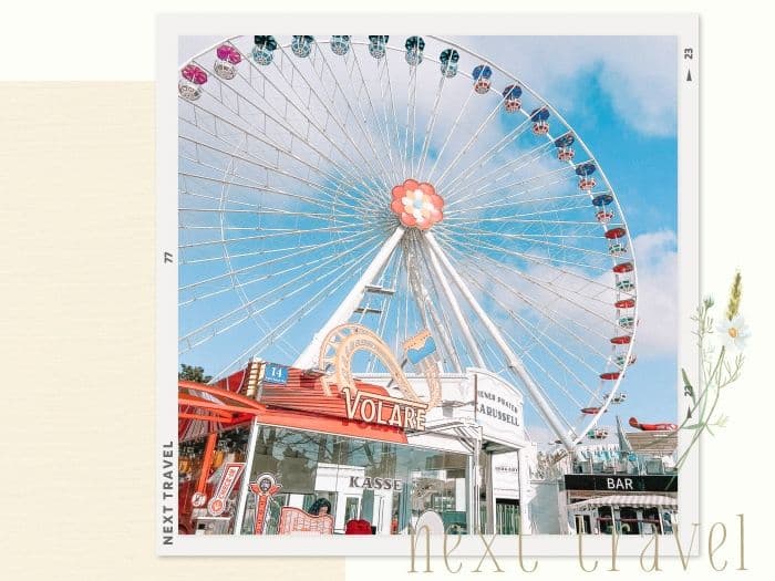 ヨーロッパの遊園地の観覧車