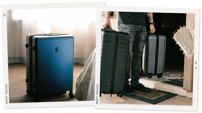 スーツケースを運んでいる様子