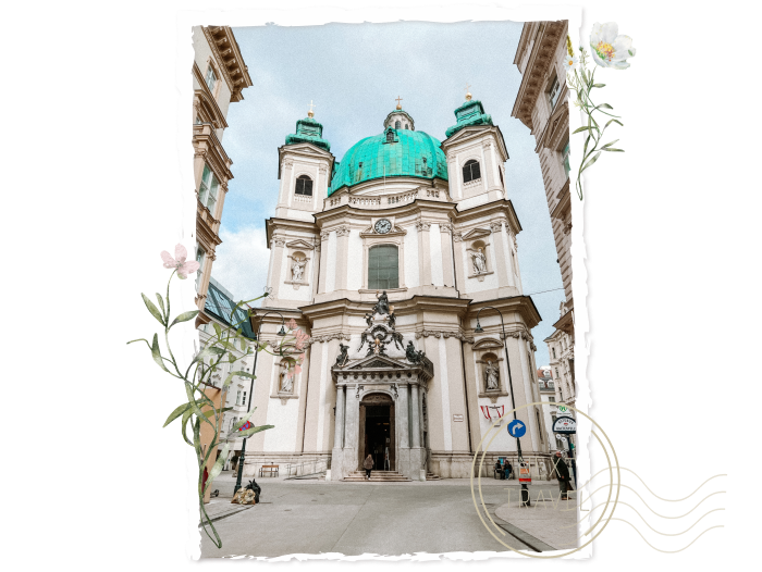 ウィーンの観光名所の聖ペーター教会
