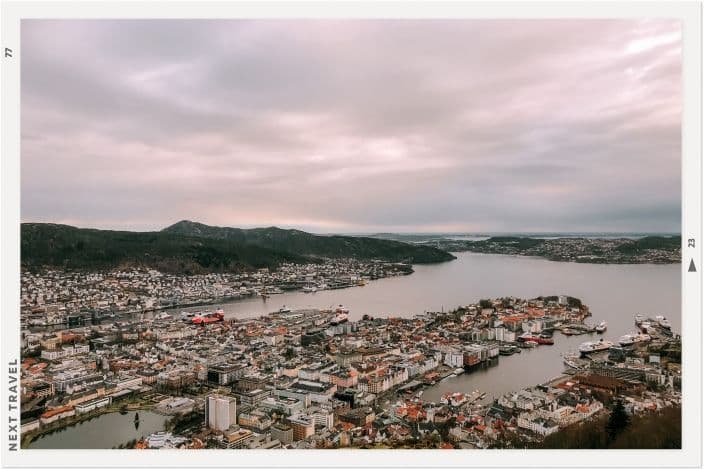 ベルゲンの街を一望した絶景