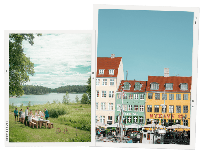 北欧の都市と自然のコントラスト
