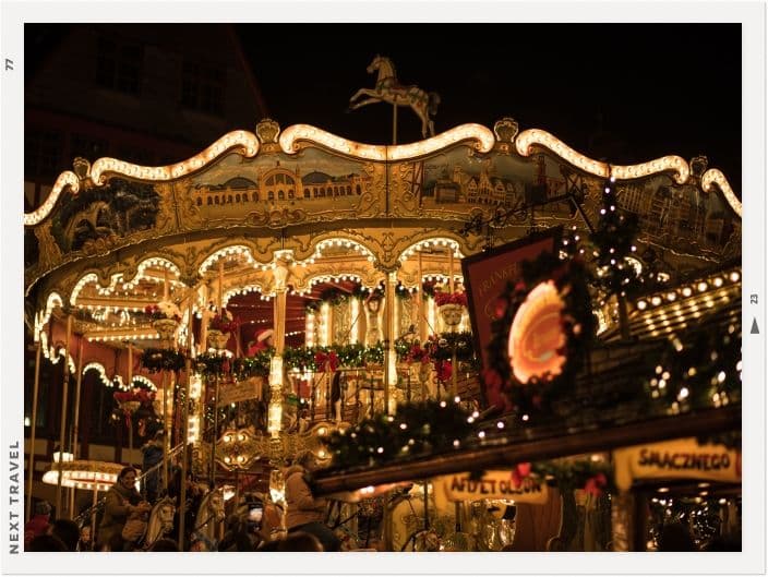 クリスマスの遊園地