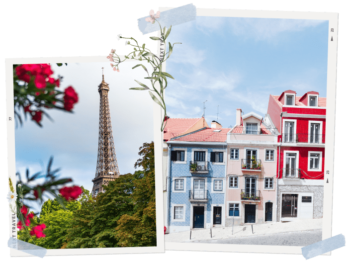 パリのエッフェル塔とヨーロッパの風景