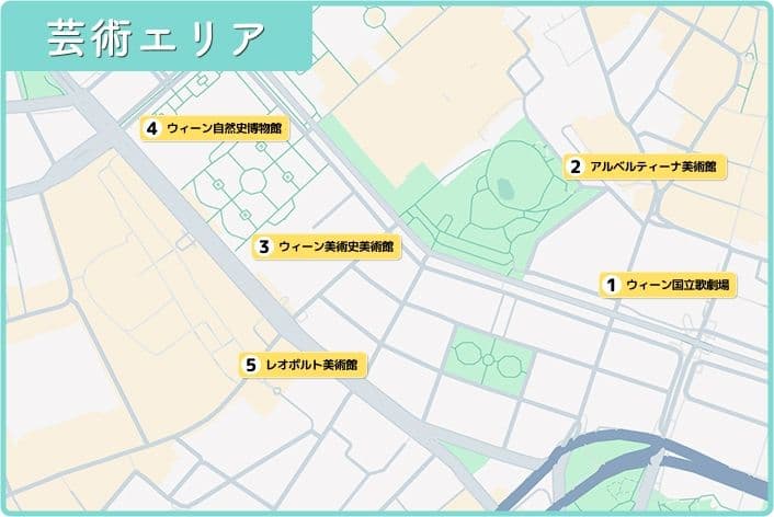 ウィーンの中心街の地図