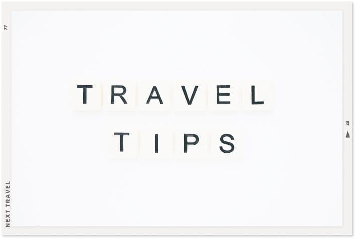 TRAVEL TIPSと書かれた写真