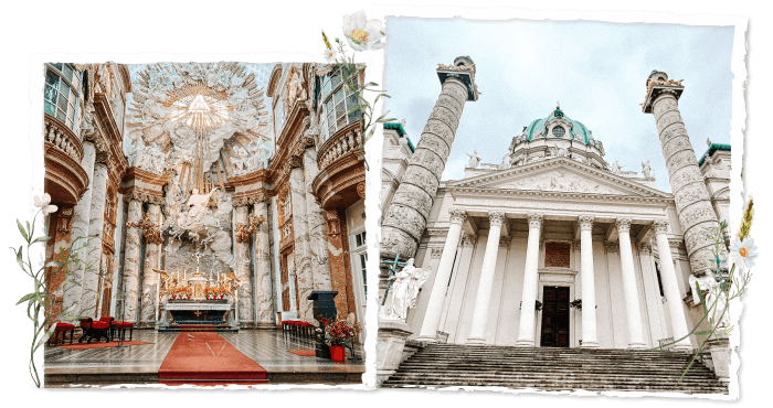 ウィーンの観光名所のカールス教会