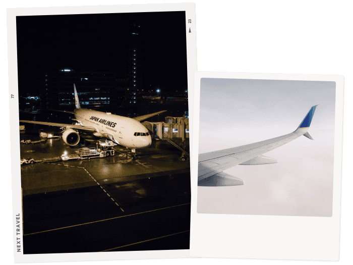 飛行機の窓からの景色