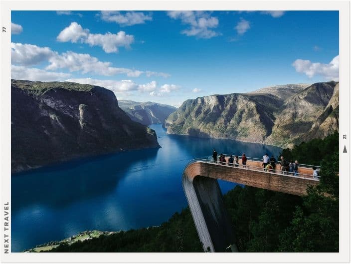 ノルウェーのフロム、フィヨルド