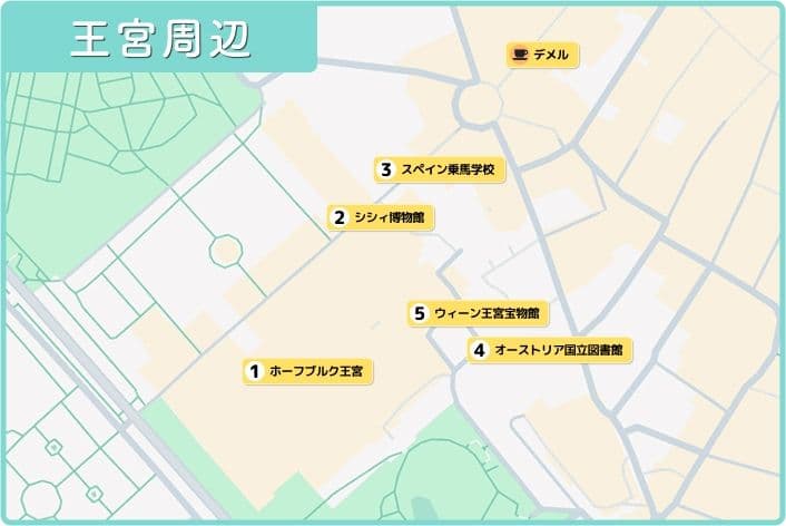 ウィーンの観光名所のホーフブルク宮殿